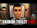 skibidi toilet REACTS TO - skibidi toilet 1-67 (part 1) | FULL VIDEO