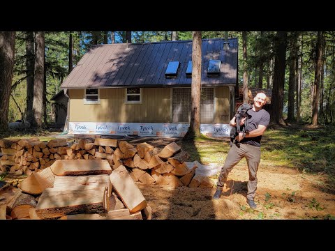 Spring Clean Up at the Cabin Chopping Wood & Brush Clearing