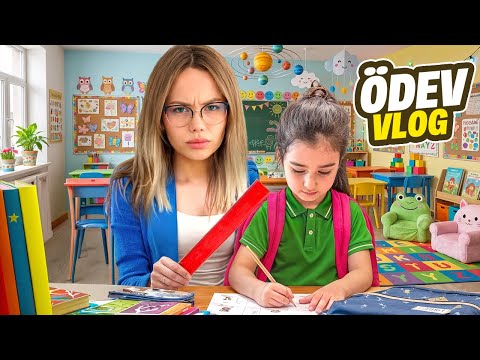 ÖDEV VLOG !? ( ÖYKÜ BU SEFER KAÇAMADI ) |Gamze Karta Öykü Karta