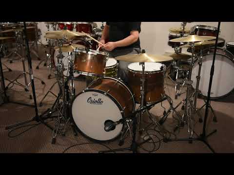 Oriollo Bakar Spun Copper Drums, Joyful Noise Luminary Aluminum Snare, UFIP Class Series Hi-Hats