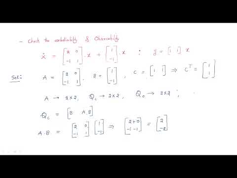 Controllability | Observability | Example | CS | Control Systems | Lec-127