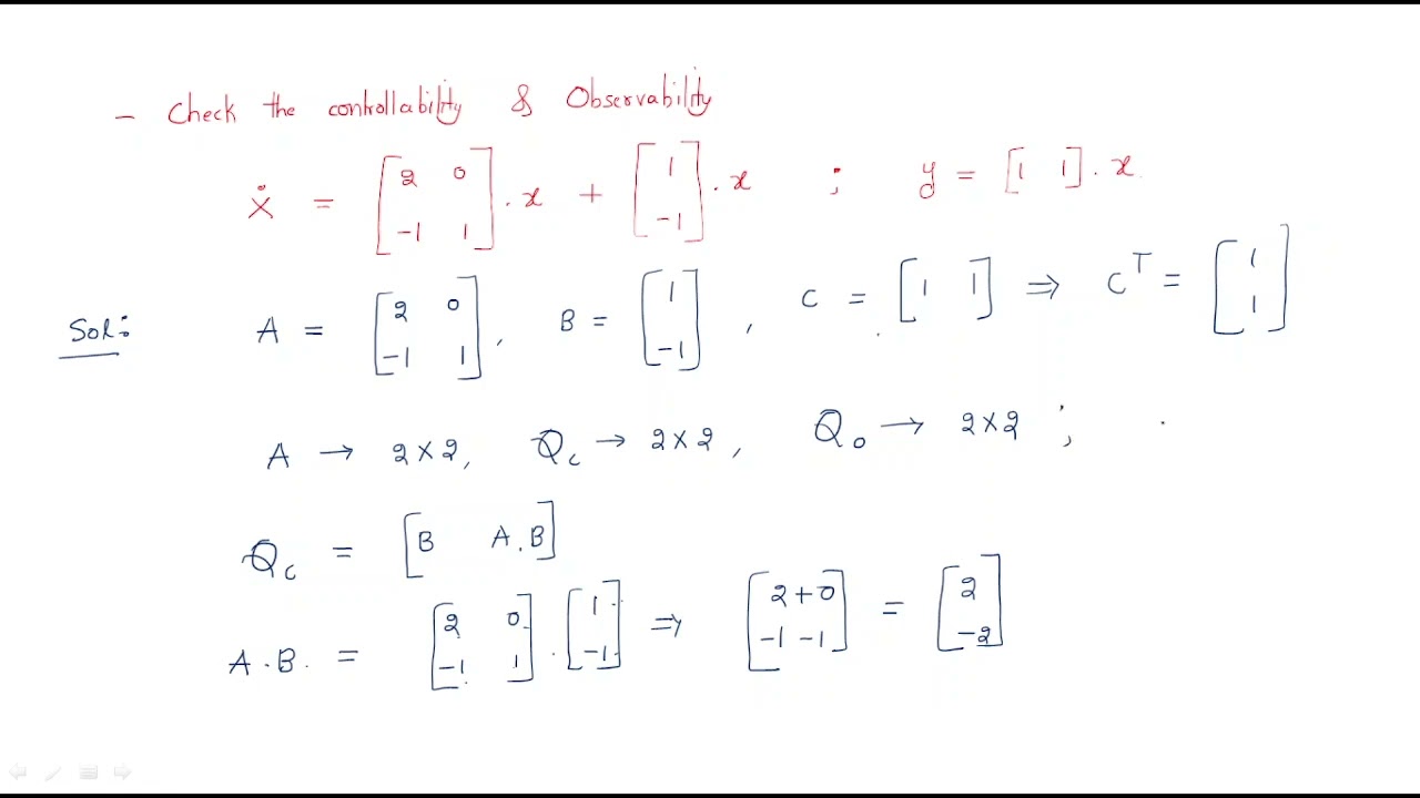 Controllability | Observability | Example | CS | Control Systems | Lec-127