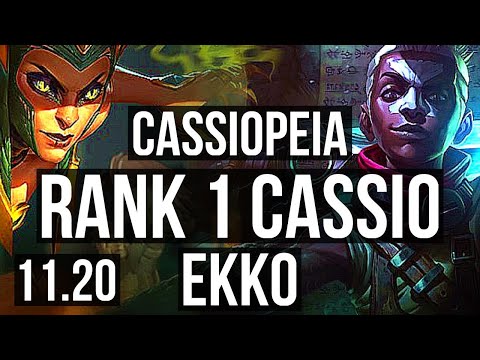 CASSIOPEIA vs EKKO (MID) | Rank 1 Cassio, 8/2/7, 600+ games, Dominating | NA Challenger | v11.20