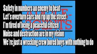Adolescents Wrecking Crew Lyrics