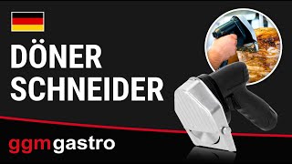 Kabelloser Dönerschneider - Kapazität: 60 kg/Tag - inkl. 2 Akkus & Schleifstein