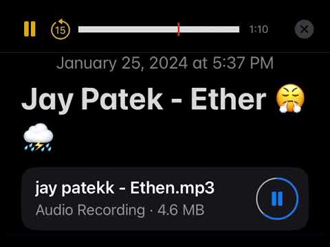 Jay Patek - Ether (Unreleased Audio)