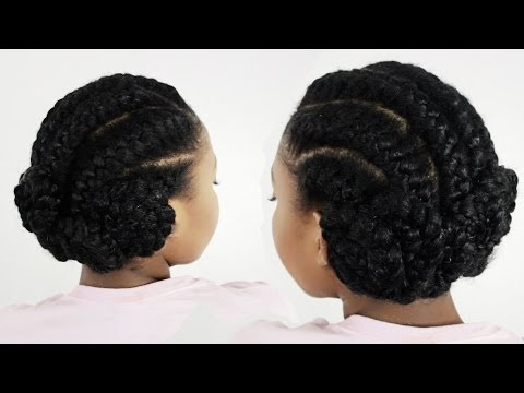 Goddess Braids Pinwheel Bun: Under Braid Hairstyles...