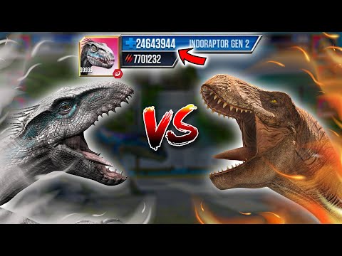 INDORAPTOR GEN 2 vs T-REX GEN 2 | Jurassic World: The Game