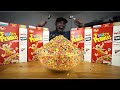 MASSIVE Fruity Pebbles Challenge Giant Cereal Challenge