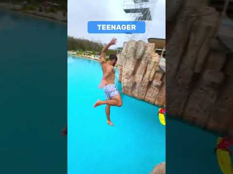 How different ordinary people do cliff jumping 😵 in swimming pool #watermagic