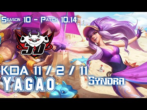 JDG Yagao SYNDRA vs GALIO Mid - Patch 10.14 KR Ranked