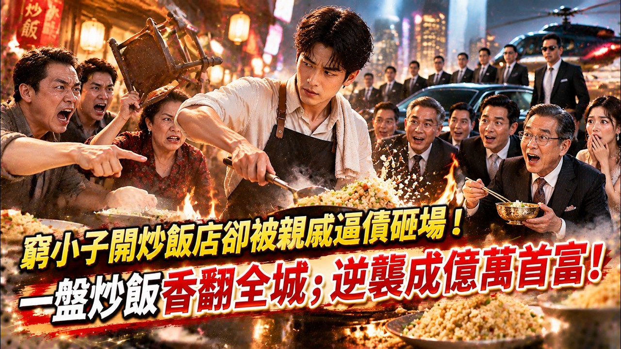 這部劇太爽了！窮小子開炒飯店，卻被親戚逼債砸場！沒想到一盤炒飯香翻全城，引得全國大佬連夜排隊?