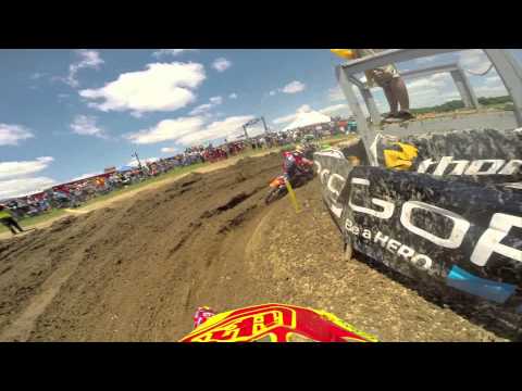 GoPro HD: Cole Seely Lap 1 Moto 1 - High Point MX Lucas Oil Pro Motocross Championship 2014