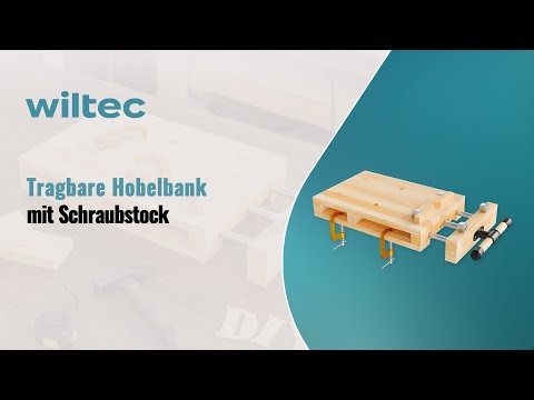 Wiltec Tragbare Hobelbank mit Schraubstock – mobil & stabil