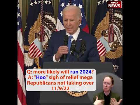 Q: more likely will run 2024? A: "Hoo" sigh of relief mega Republicans not taking over