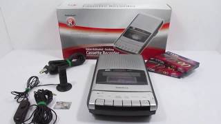 Video thumbnail for Radio Shack Voice Activated Desktop Cassette Recorder CTR-121 - External Mic by Brian Tubbs