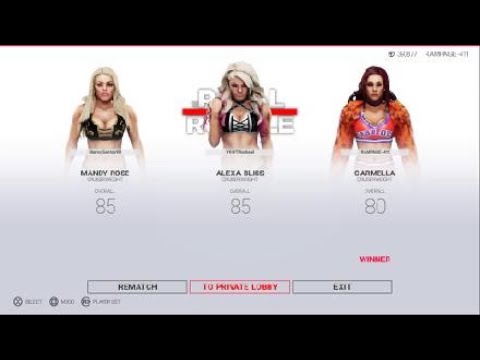 WWE 2K19: Carmella Vs Alexa Bliss Vs Mandy Rose (Triple Threat Online)