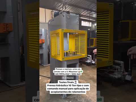 Prensa hidráulica 10T Tipo C Para Acoplamento de Rolamentos #prensa #acoplamento