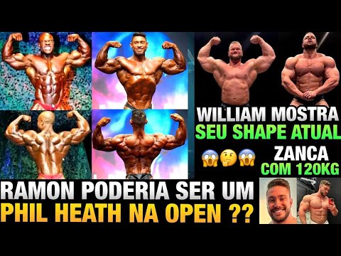 MÍDIA COMPARA RAMON E PHIL HEATH - ZANCA ENORME COM 120KG - WILLIAM REVELA SHAPE
