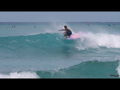 Longboard Segment / Johnny the Ripper at Queens - Freesurf Magazine
