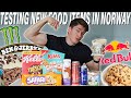 TRYING *NEW IN* CANDY & SNACKS IN NORWAY | Ben & Jerry's, Monster Energy, Protein Snacks + More