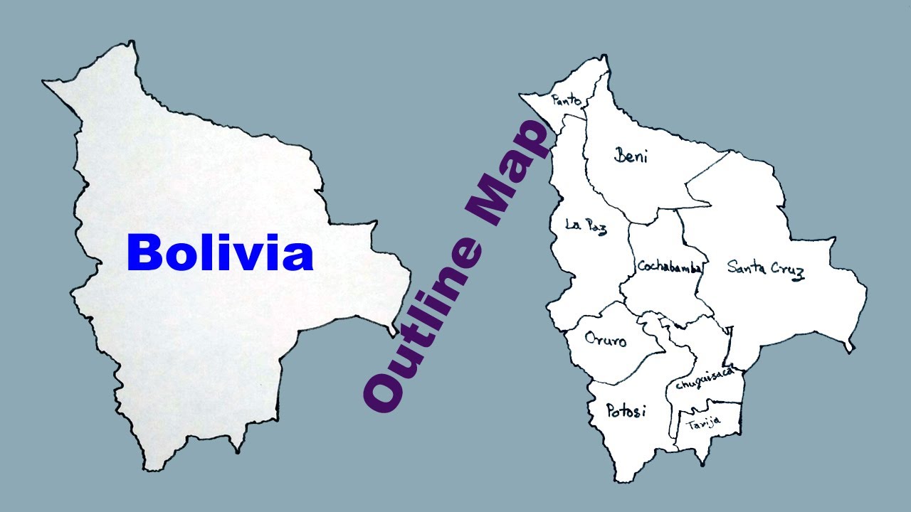 How to draw Bolivia map || Bolivia outline map