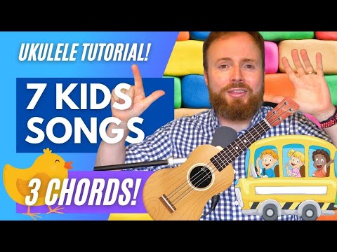 How to play 7 Kids song on the ukulele with just three EASY chords!