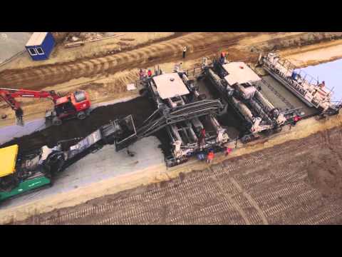 Autostrada A1 układanie nawierzchni betonowej Budpol