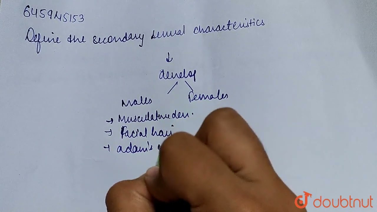 Define the secondary sexual characteristics | CLASS 8 | REACHING THE AGE OF ADOLESCENCE | BIOLOG...