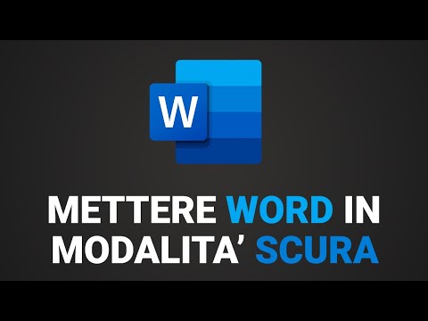 Come mettere Modalità Scura su WORD (Dark Mode Word)