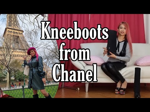 Simple and nice knee boots from Chanel
