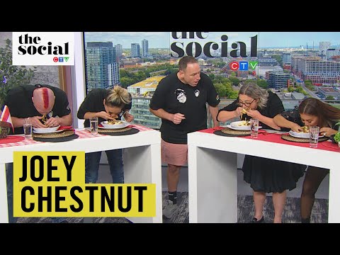 Worlds Best Eaters Compete! Poutine Challenge With Joey Chestnut + More! | The Social