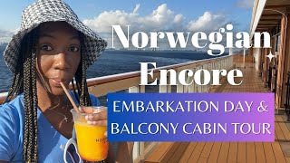 Norwegian Encore Embarkation Day | Balcony Cabin Tour | Jan 2026