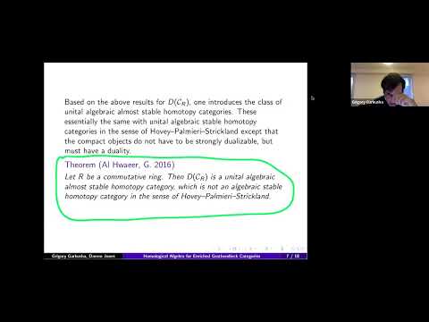 Homological Algebra for Enriched Grothendieck Categories - Grigory Garkusha (Swansea University)
