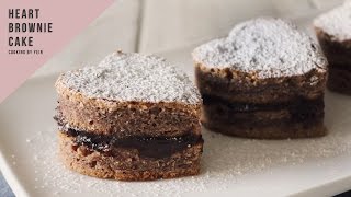 [발렌타인데이 Valentine's Day] 하트 브라우니 케이크 만들기:How to make Heart brownie cake:ブラウニーケーキ-Cooking tree 쿠킹트리