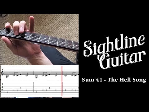 Guitar Tutorial: Sum 41 - The Hell Song | PoV/Tab - YouTube