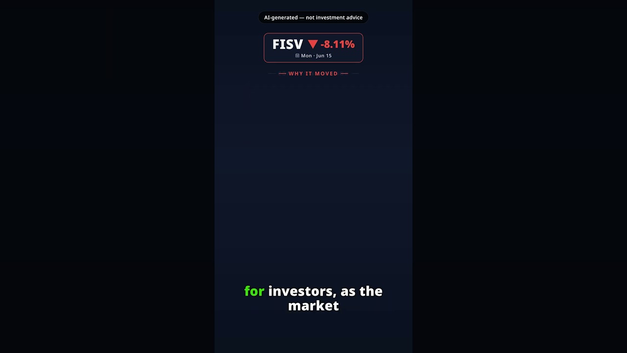 Why Is Fiserv Stock Falling Today? FISV -8.11% (Jun 15) — New CEO Appointment