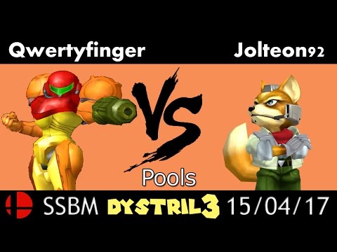 Dystril 3 - Jolteon92 (Fox) vs Qwertyfinger (Samus)