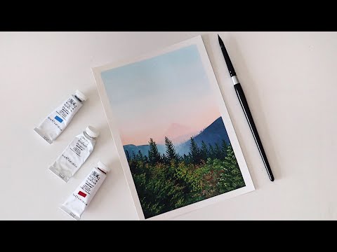 Gouache Tutorial | How to Paint a Landscape
