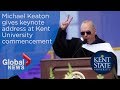 Michael Keaton admits 'I'm Batman' during Kent State University commencement speech