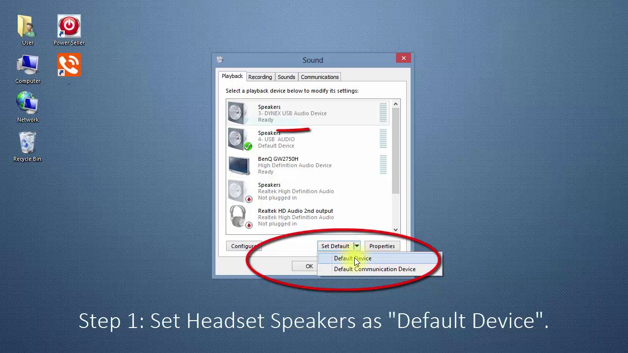 1 - Setup USB Headset for Click Dialer