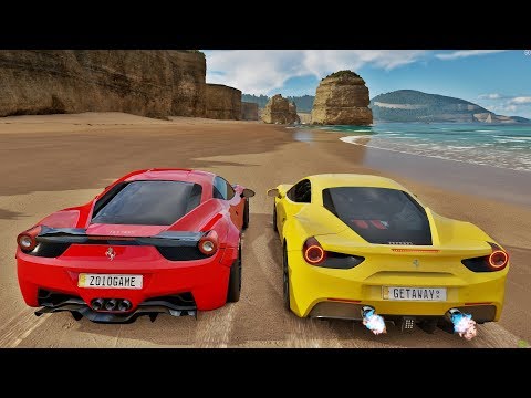 A Corrida Mais Sinistra Que Já Fiz Em Golias Com O Getaway - Ferrari 458 Italia VS Ferrari 488 GTB