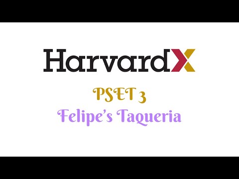 HarvardX CS50 Python: Felipe's Taqueria (PSET 3)