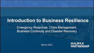 Session #1 – Business Resilience Basics