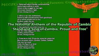 Zambia National Anthem with music, vocal CHORALE A CAPPELLA, and lyrics English