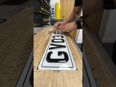 Shortened 3D Gel number plate with a border 🤤 See how it's made! #utopiaplates #asmr #numberplates