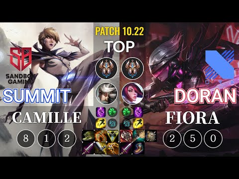 SB Summit Camille vs DRX Doran Fiora Top - KR Patch 10.22