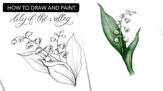 Watercolour Lily Of The Valley: How To Draw And Paint May’s Birth Month Flower