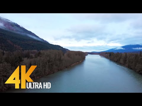 4K Drone Footage - Bird's Eye View of North Cascades - Aerial Footage over Washington Region