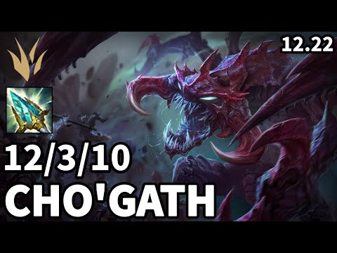 Cho'Gath Jungle vs Qiyana - EUW Master | Patch 12.22